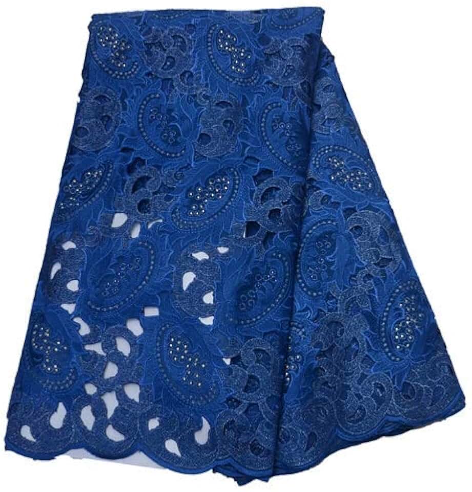 5 Yards Wedding lace Fabric with Sequins African Fabric Double lace Fabric for Women Dresses P466-1