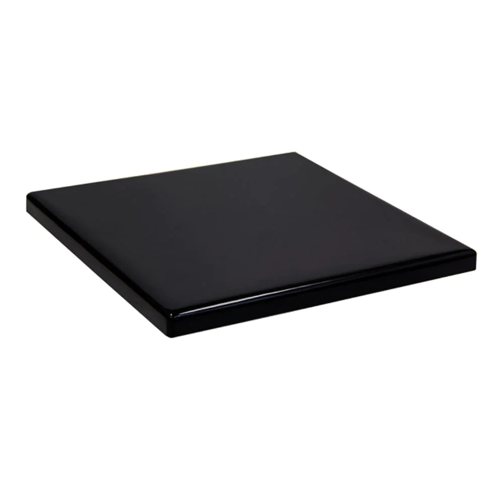 Outdoor Black Resin Table Tops, 1-1/2
