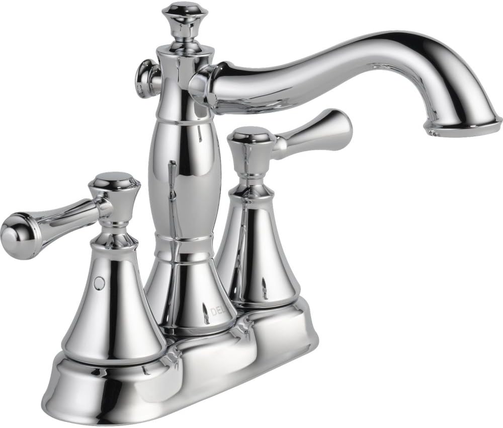 Delta Faucet Cassidy Centerset Bathroom Faucet Chrome, Bathroom Sink Faucet, Metal Drain Assembly, Chrome 2597LF-MPU