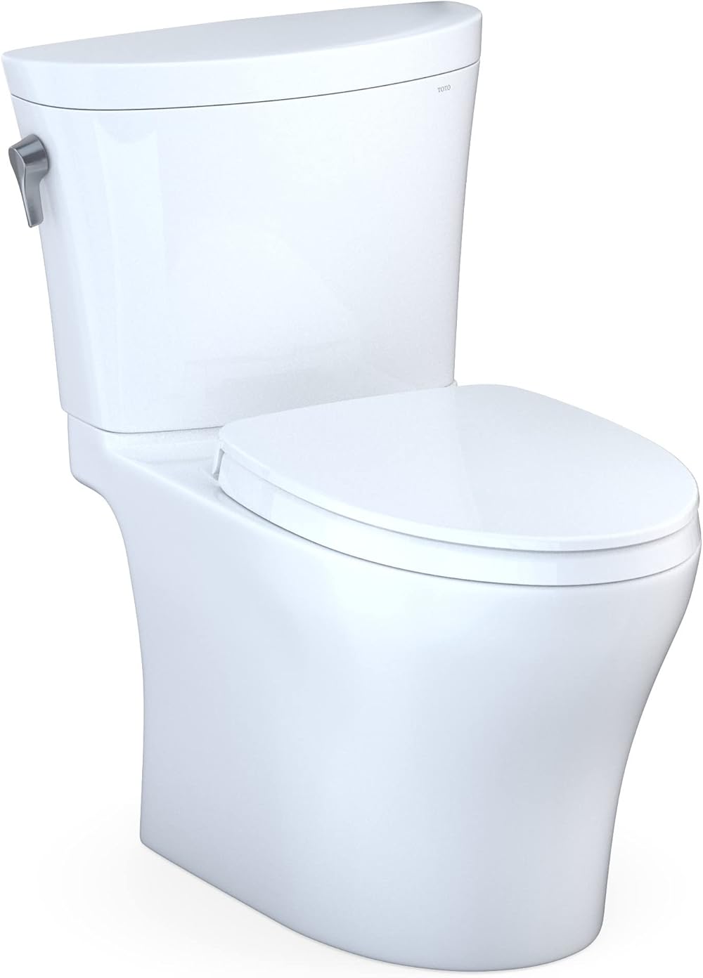 Aquia IV Arc 2-Piece 0.9/1.28 GPF Dual Flush Elongated ADA Comfort Height Toilet in Cotton White SoftClose Seat Included