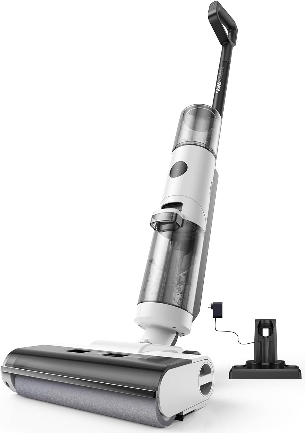 ED12 Cordless Wet Dry Vacuum Floor Cleaner and Mop Combo, Edge Cleaning, One-Step Cleaning, Electric Mop with Suction, 850ml Water Tank, 30 Minutes Running Time for Hard Floors, Pet Hair