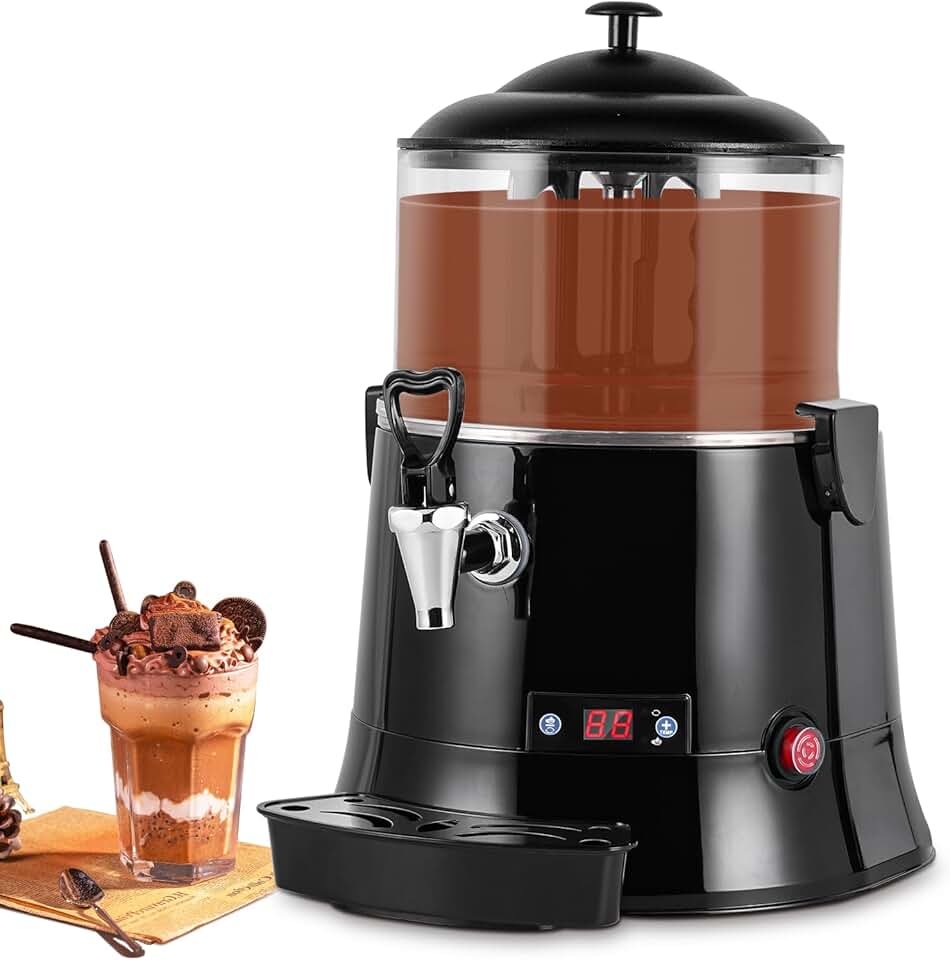 YUCHENGTECH 5L Commercial Hot Chocolate Machine Maker Dispenser Hot Chocolate Dispenser Warmer Machine Hot Beverage Warmer for Heating Chocolate Coffee Milktea CE Certification (110V, 5L)
