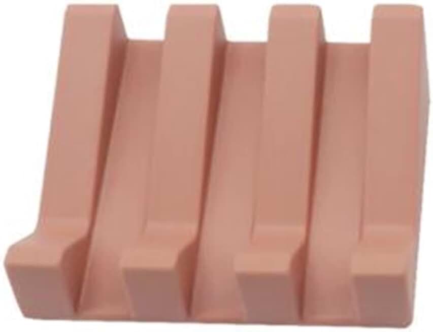 Soap Box Silicone Soap Tray Frame Flexible Soap Dish (Color : 3)