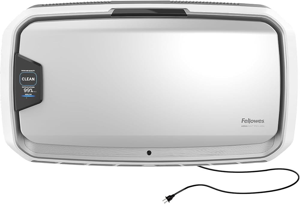 Fellowes AeraMax Pro AM4R PC True HEPA Wall Mounted Air Purifier, 5-Speed, Silver (5002101)