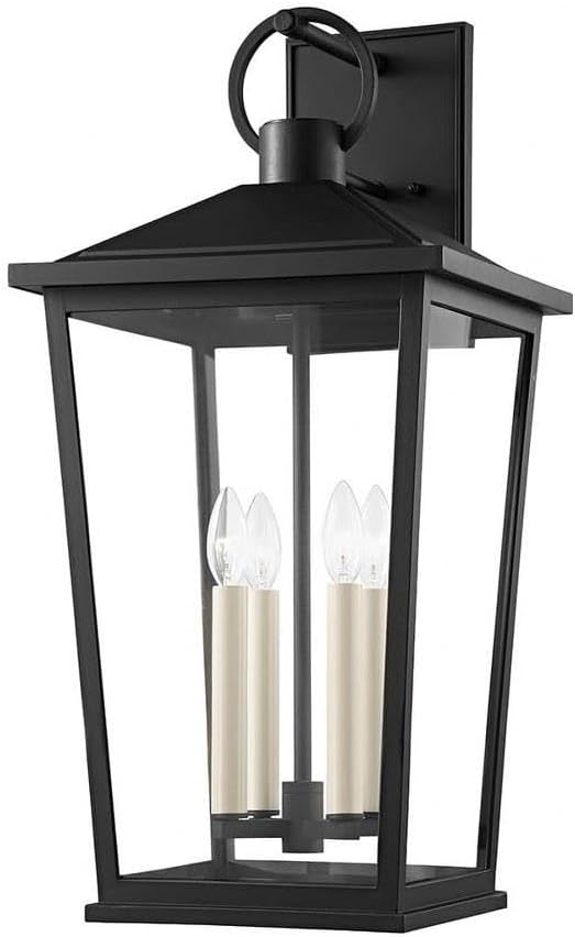 Soren - 4 Light Outdoor Wall Mount in Transitional Style-26.5 Inches Tall and 12.75 Inches Wide-Black Finish