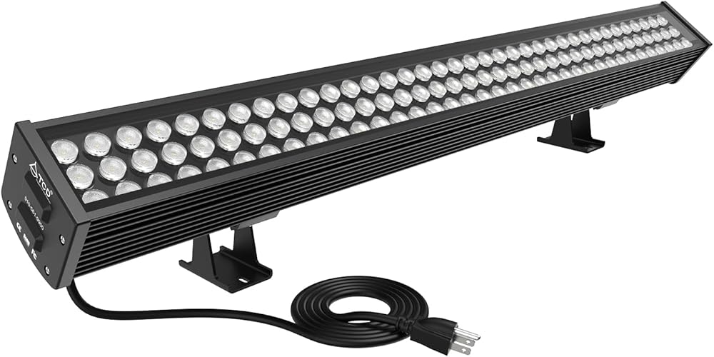 LED Wall Washer Light Bar Super Bright, ATCD 108W 5000K Daylight LED Light Bar Heavy Duty Linear Strip Light, 120VAC 40