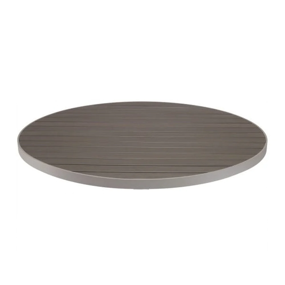 Synthetic Teak Aluminum Edge Outdoor Round Table Tops