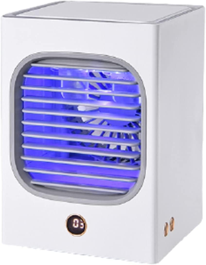 Mini Portable Air Conditioners Air Cooler USB Small air Conditioning Refrigeration Artifact Small Water-Cooled Cooling Shaking Head Small Fan Rechargeable,