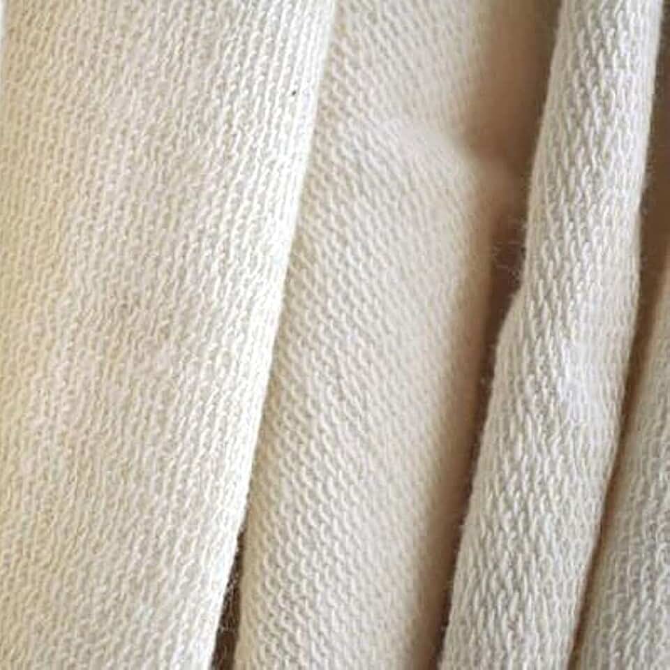 Organic Cotton French Terry Fabric - Natural - 50 Yards