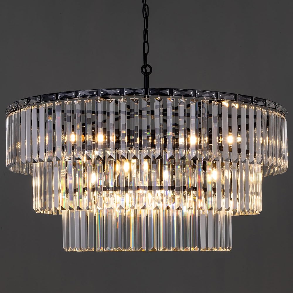 TOCHIC Crystal Chandelier, 31.5