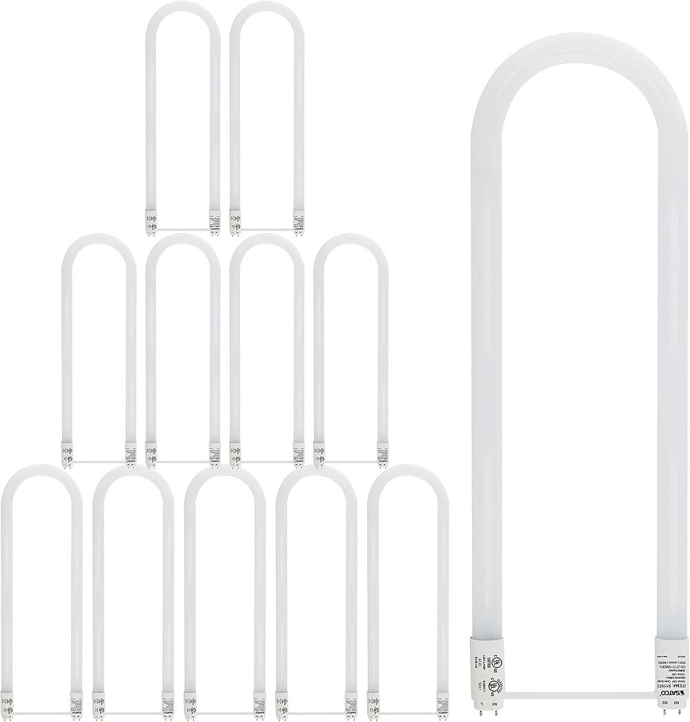 S11972 13 Watt T8 U-Bend LED Bulb 2000L 4000K Cool White Type A/B Ballast Dependent or Ballast Bypass Single or Double Ended Wiring (12 LED Light Bulbs)