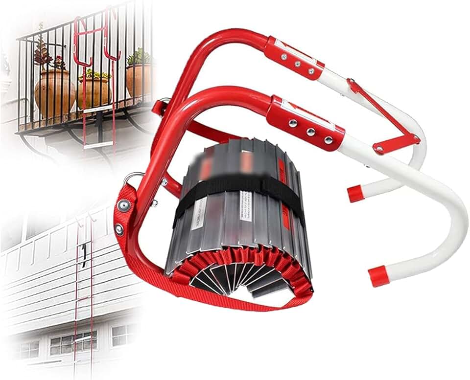 Fire Escape Ladder, Window Ladder Fire Escape,Portable Roll Out Emergency Kiddie Safety Ladders,for Indoor or Outdoor,4M(157.48Zoll)