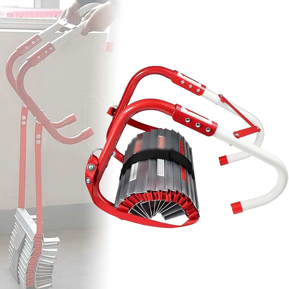 Retractable Fire Escape Ladder Window Ladder Fire Escape,Portable Roll Out Emergency Kiddie Safety Ladders,for Indoor or Outdoor,10M(393.70Zoll)