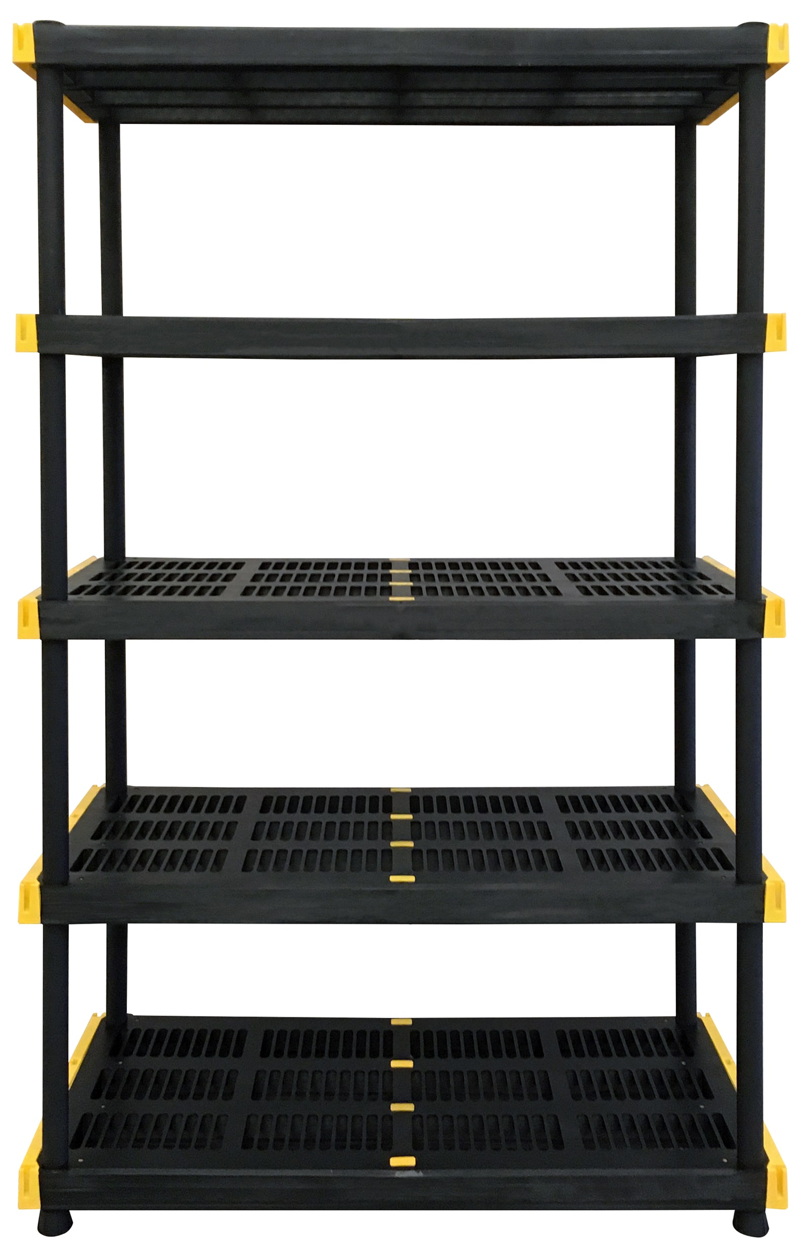 Project Source Commander Plastic Heavy Duty 5-Tier Utility Shelving Unit (48-in W x 20-in D x 72-in H), Black