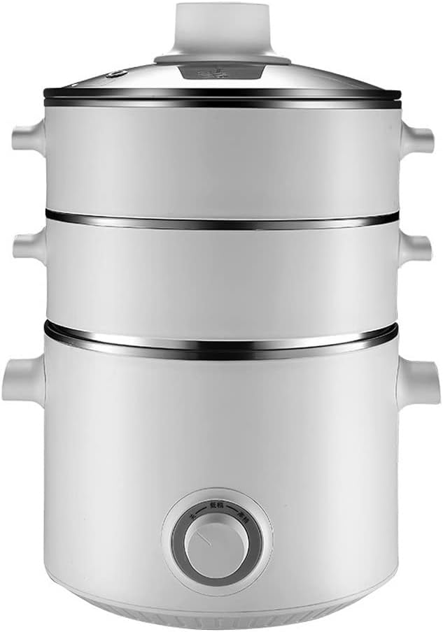 DFHBFG 220V Multifunction Electric Cooking Machine Household 3 Layer Hot Pot Multi Electric Rice Cooker(Color:Rotary Switches)