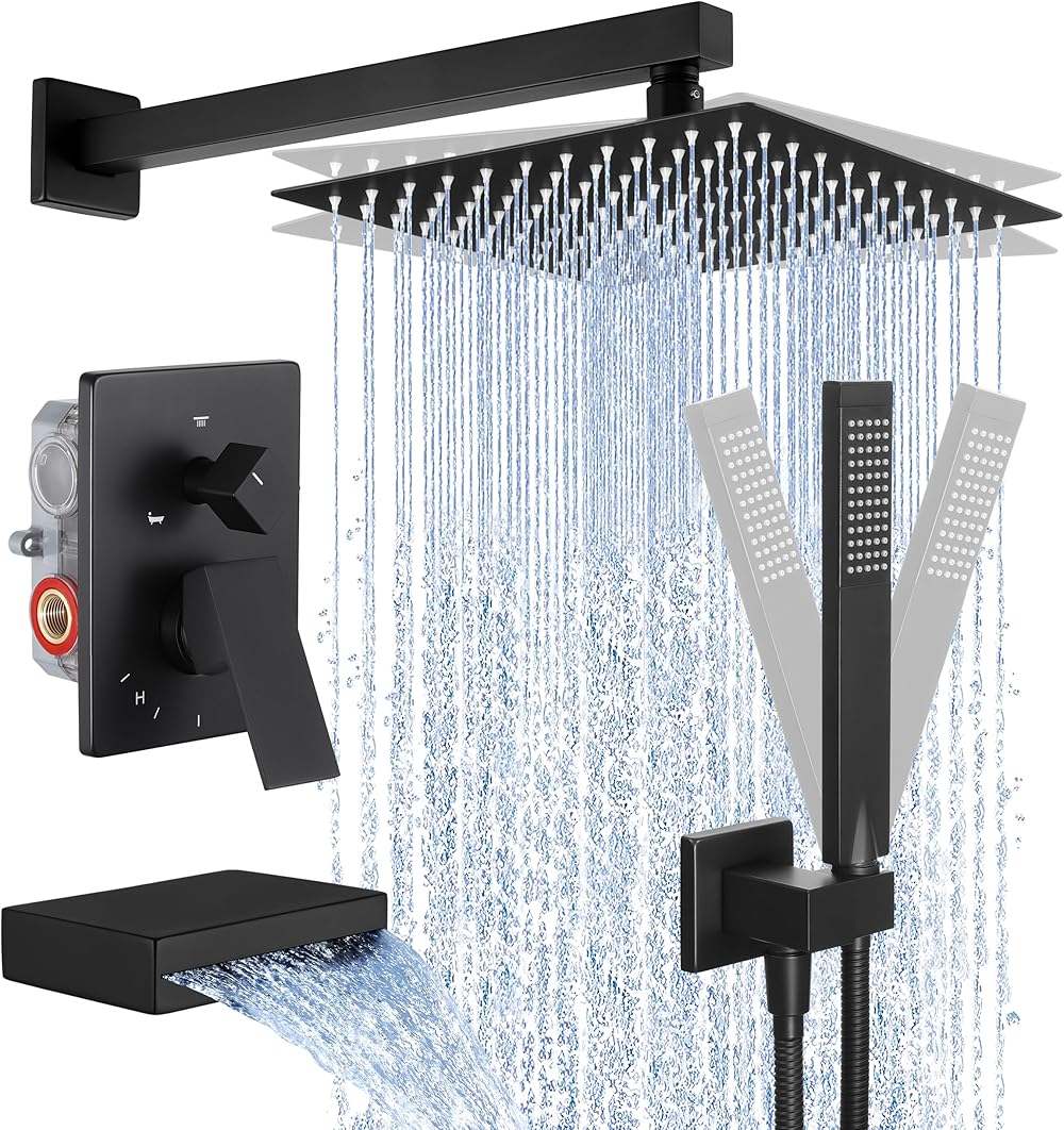 KES Shower System with Tub Spout Bath Shower Faucet Set Complete 10 ...