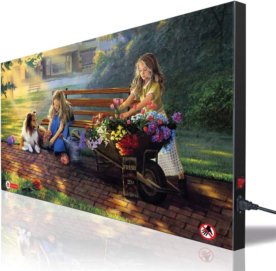 800W Instant Wall Mounted Electric Heater Infrared Heater Radiant Heat Panels