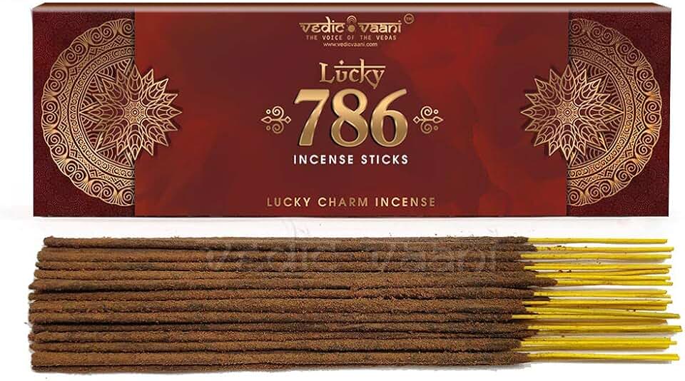 Vedic Vaani Natural Hand Rolled Lucky Charm 786 Soothing Fragrance Incense Stick Agarbattis (1000 Grams)