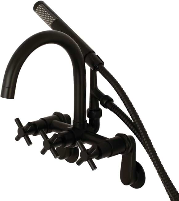 Kingston Brass AE8150DX Concord Clawfoot Tub Faucet, Matte Black