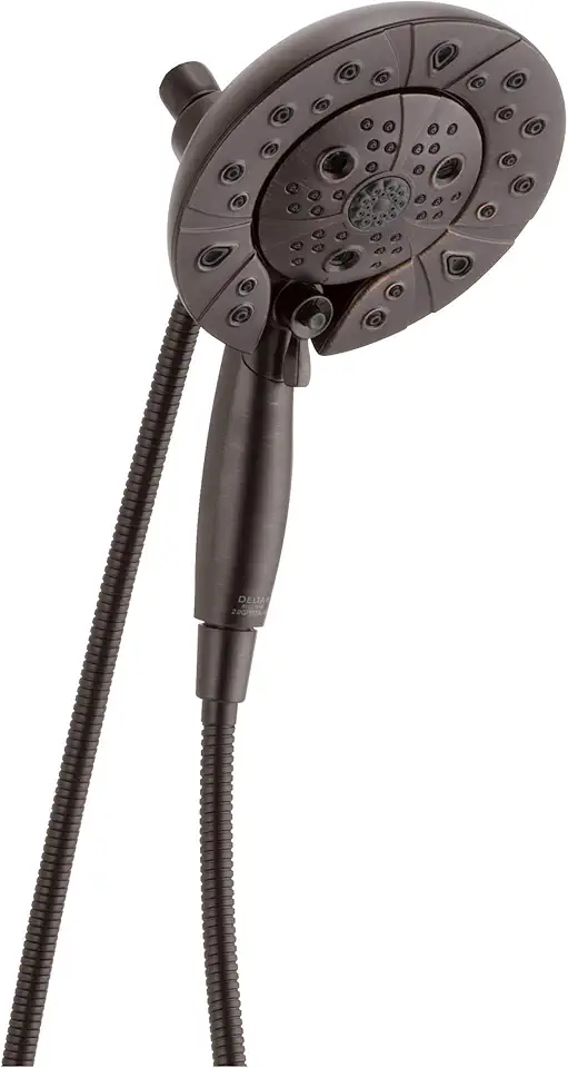 Delta Faucet 5-Spray In2ition Dual Shower Head with Handheld Spray, H2Okinetic Oil Rubbed Bronze Shower Head with Hose, Showerheads, Handheld Shower Heads, Venetian Bronze 58480-RB25-PK