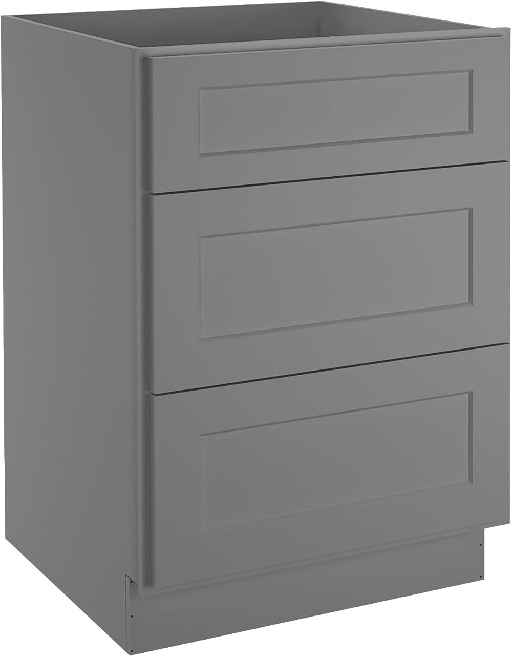 LOVMOR Kitchen Base Cabinets, Drawer Base Cabinet, 3-Drawer,Soft Close Hardware, 24 x 24 x 34.5 inch