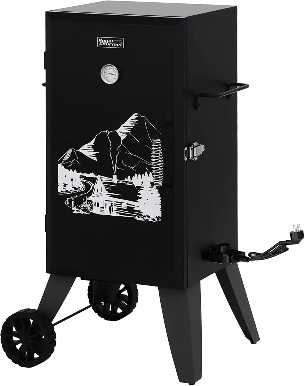 Royal Gourmet SE2805 28-Inch Analog Electric Smoker with 3 Cooking Grates, 454 sq inches Cooking Area in Total, 1350W Output, Outdoor BBQ Smoker with Adjustable Temperature Control, Black
