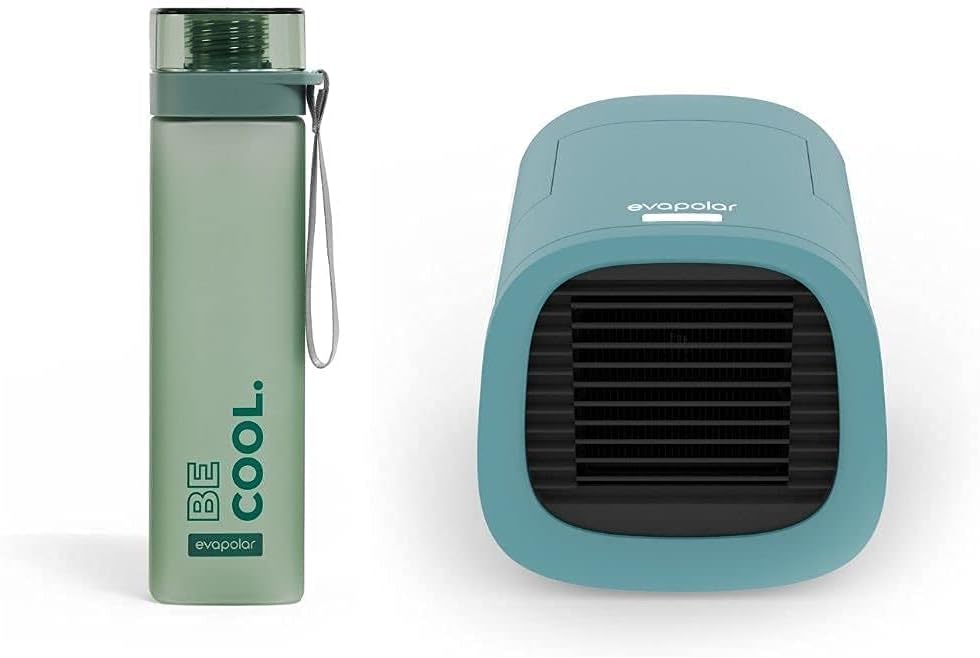 Bundle - 2 items: Evapolar evaCHILL Personal Evaporative Air Cooler (Blue) and Free Leak Proof Water evaBottle