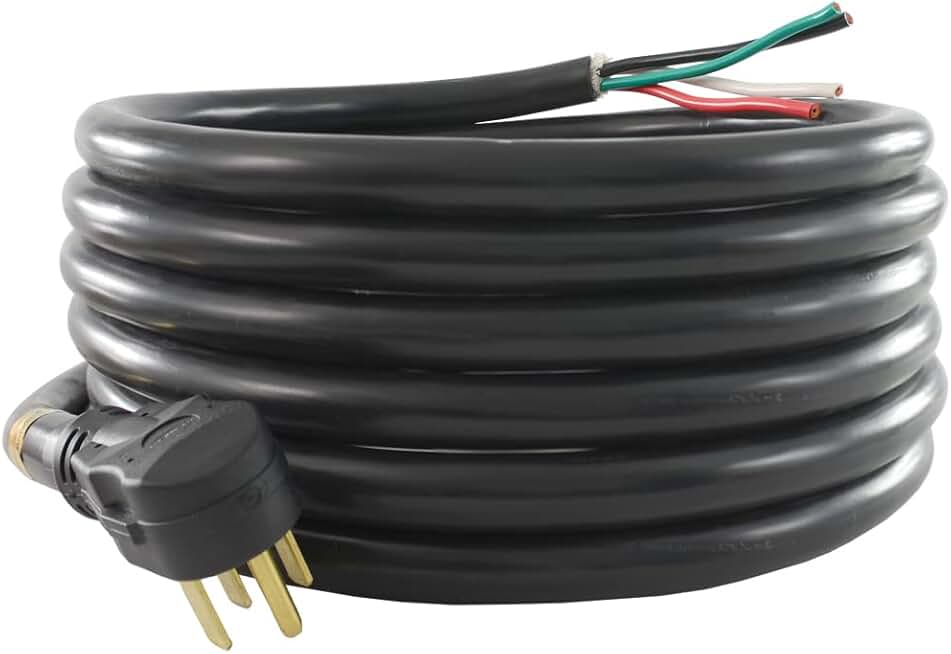 Conntek STW 6/3+8/1 Heavy Duty Outdoor 50-Amp 125/250-volt NEMA 14-50P Power Supply Cord, 50-Feet