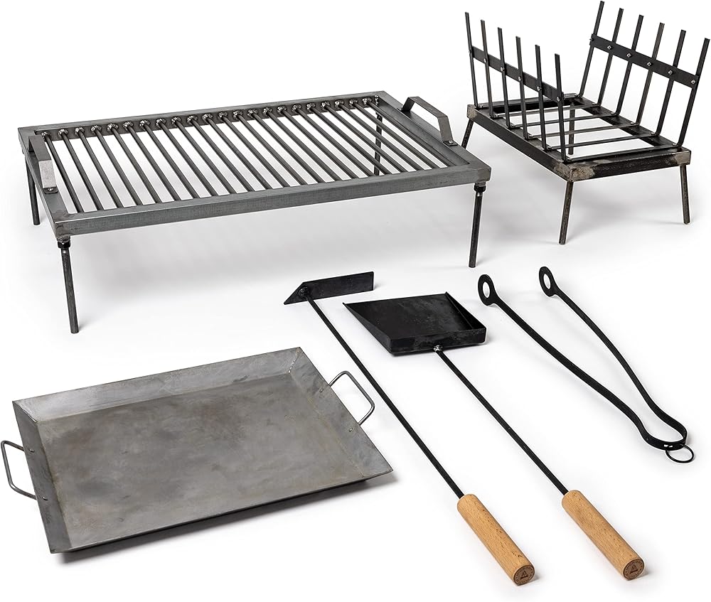 argentine grill - argentinian gaucho grill - santa maria grill - argentinian parrilla set with all tools included - BBQ Parrilla Asado