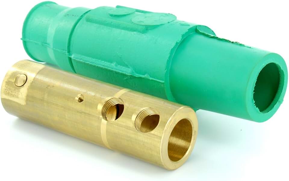 Leviton 17D24-G 17 Series Taper Nose, Female, Plug, 350-500MCM Awg, Industrial Grade, Cam-Type Connector, Green