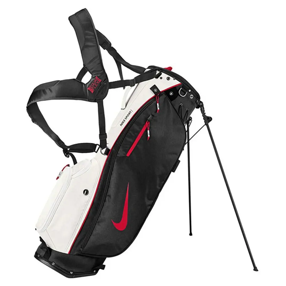 Nike Sport Lite Stand Golf Club Bag, Black, Red, White