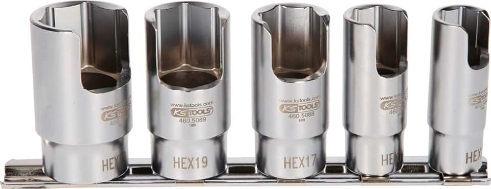 KS Tools 460.5085 3/8 Inch Special Angled Pipe Connector Socket Set 5-Piece