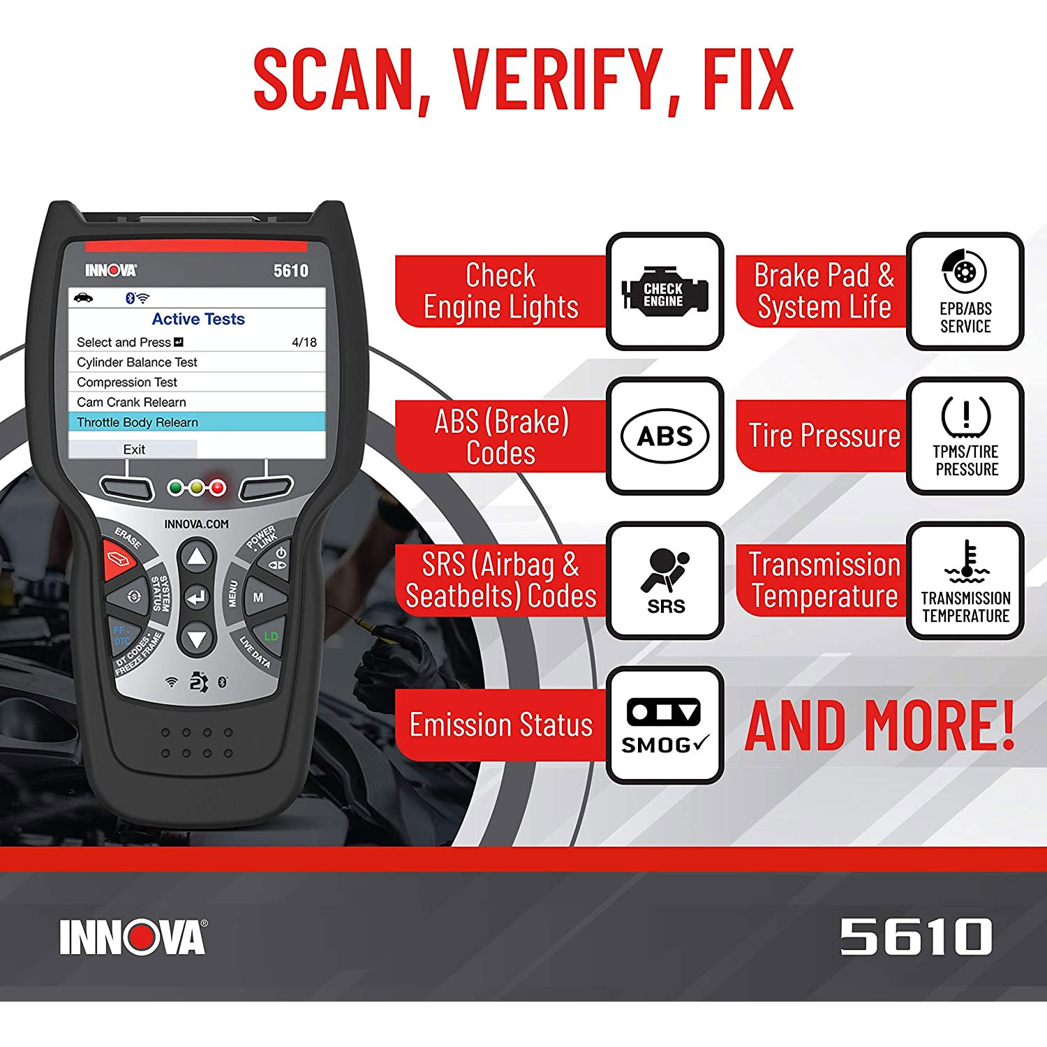 INNOVA 5610 CarScan Pro Bluetooth Code Reader Vehicle Diagnostic Scanner Tool