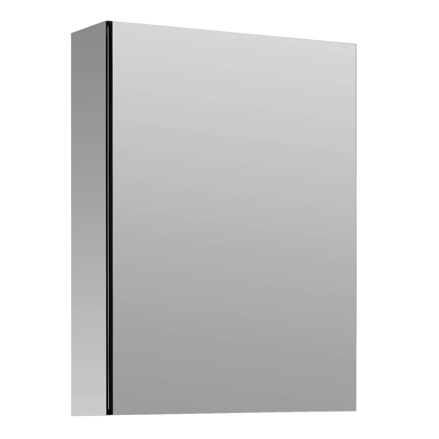 allen + roth Medicine cabinet 20-in x 26-in Fog Free Surface/Recessed Mount Sliver Mirrored Soft Close Medicine Cabinet