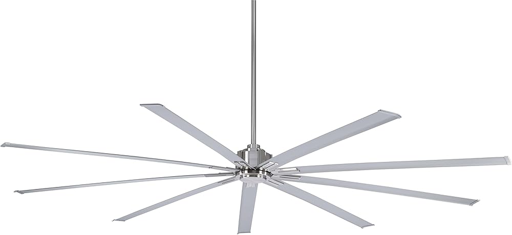 F887-96-BN Xtreme 96 Inch Big Ceiling Fan with DC Motor in Brushed Nickel Finish