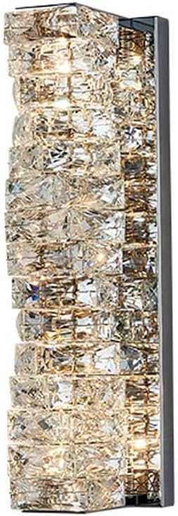 Modern Luxury Crystal Wall Sconce Lights Chrome Finish Wall Sconce Bathroom Living Room Bedroom Corridor Lighting Fixture Indoor Wall Mounted Lamp Make-up Mirror Front Light
