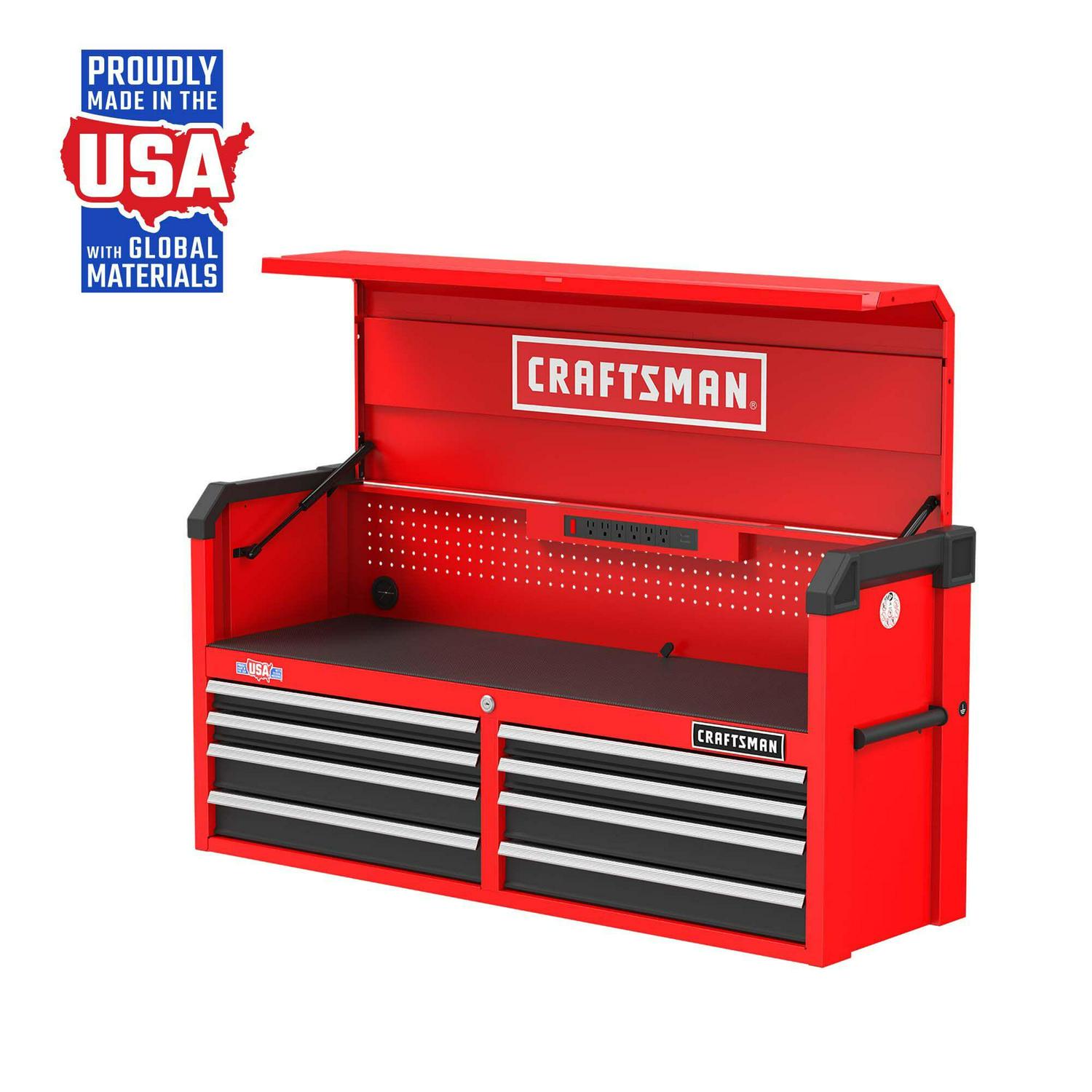 CRAFTSMAN 2000 Series 51.5-in W x 24.7-in H 8-Drawer Steel Tool Chest (Red)