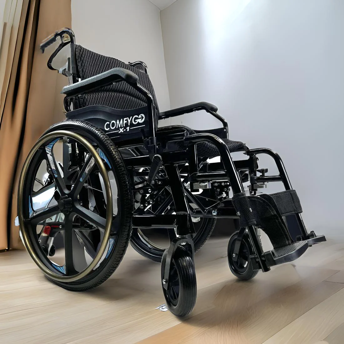 ComfyGO X-1 Lightweight Manual Wheelchair With Quick-Detach Wheels