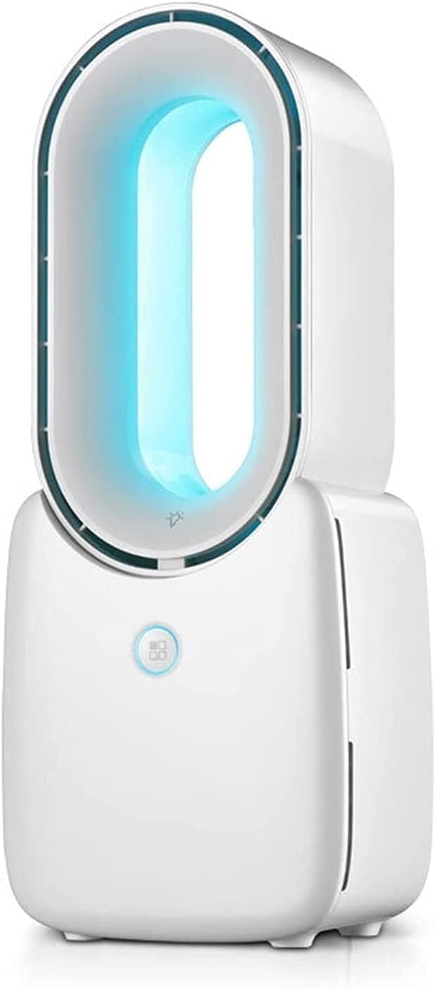 Portable Fans USB Leafless Fan with Light, 4-Speed Wind Speed Adjustment, Rechargeable Portable Silent Design Desktop Fan Personal Fans