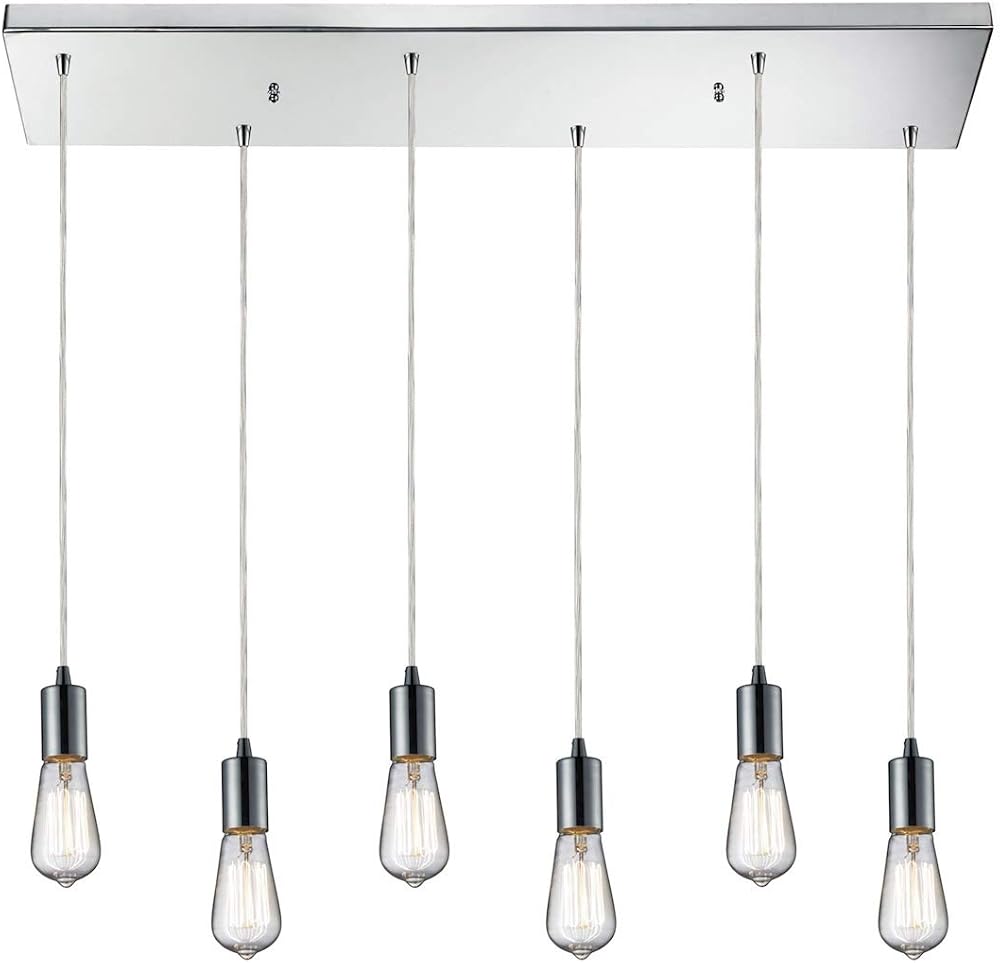 Elk 60056-6RC Menlow Park 6-Light Pendant, 30 by 4-Inch, Polished Chrome Finish