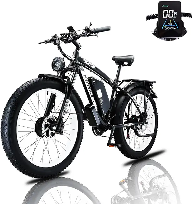 Electric Bike for Adult,1000W/2000W Electric Bicycle 48V 17.5AH/23AH,26''x4 Fat Tire Ebike for Adults Up to 27MPH/35MPH Hydraulic Disc Brake