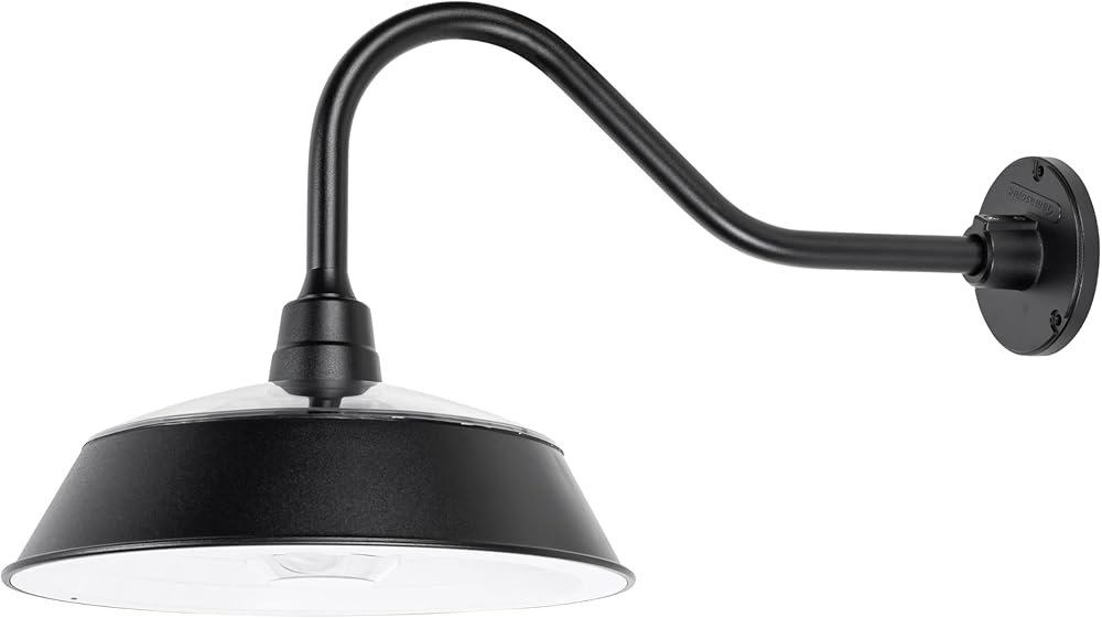 Gama Sonic Cottage Solar Barn Light for Outdoors, Cast Aluminum Frame, Wall-Mount, Integrated Solar Panels, Dusk to Dawn Sensor, 250 Lumens Outside Solar Lamp, 2700K Warm White, 224BM50044 (Black)