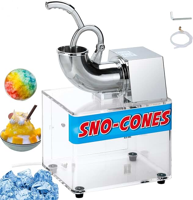 Summer Hotsell Shaved Ice Machine 40L Big Storage Box Ice Shaver Dual Blade ETL plug Commercial Smoothies Snow Cone Maker Party Use or Business Use Ice Crusher 110Volts
