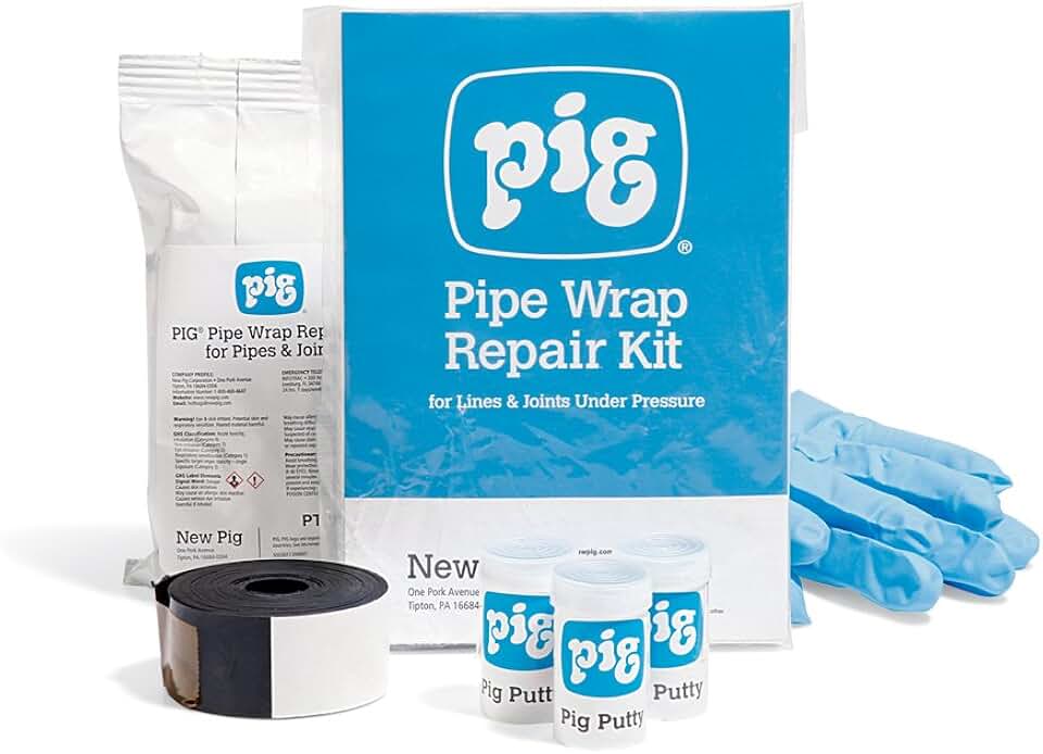 New Pig Pipe Wrap Repair Kit for Lines & Joints Under Pressure - 2.5” – 4” Dia - Pressurized - PTY124