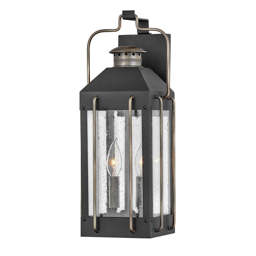 Two Light Outdoor Medium Wall Lantern in Traditional Style 7.5 inches Wide By 18.5 inches High Bailey Street Home 81-Bel-4160075
