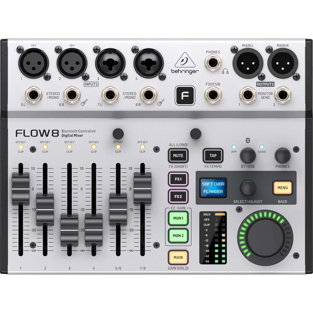 Behringer Flow 8 8-Input Digital Mixer with Bluetooth Behringer Flow 8 8-Input Digital Mixer with Bluetooth