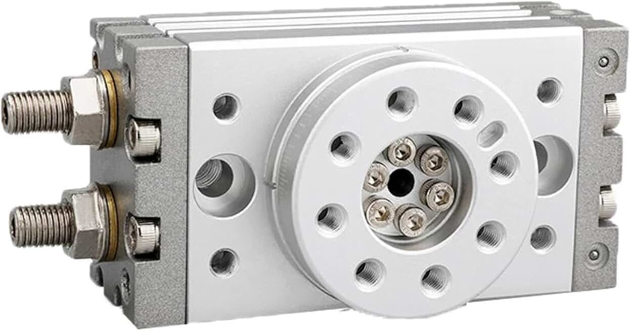 Pneumatic Rotary Table Cylinder Bolt Adjustment 90 Degrees 180 Degrees MSQB-10/20/30A 1Pcs(MSQB-20A)