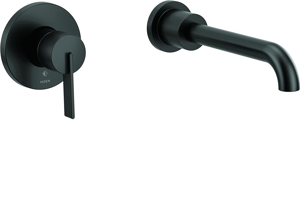 Moen WT6221BL CIA Single Handle Wall Mount Filler High Flow Tub Faucet with 10