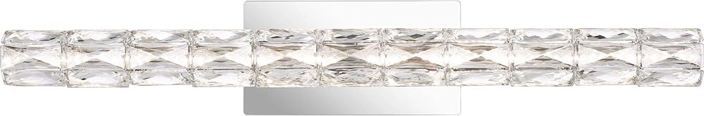 Quoizel PCLU8533C Luster Crystal LED Bath Bar Vanity Wall Lighting, 29 Watt, Polished Chrome (6