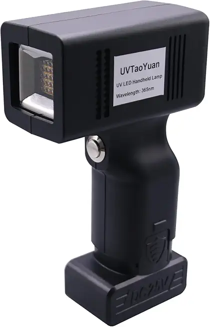 UV LED Flashlight 25 LEDs 365nm 50W UV LED Portable Lamp Powerful Rechargable Curing Handheld Lamp for Glue, Resin Curing, Fluorescent Detecting
